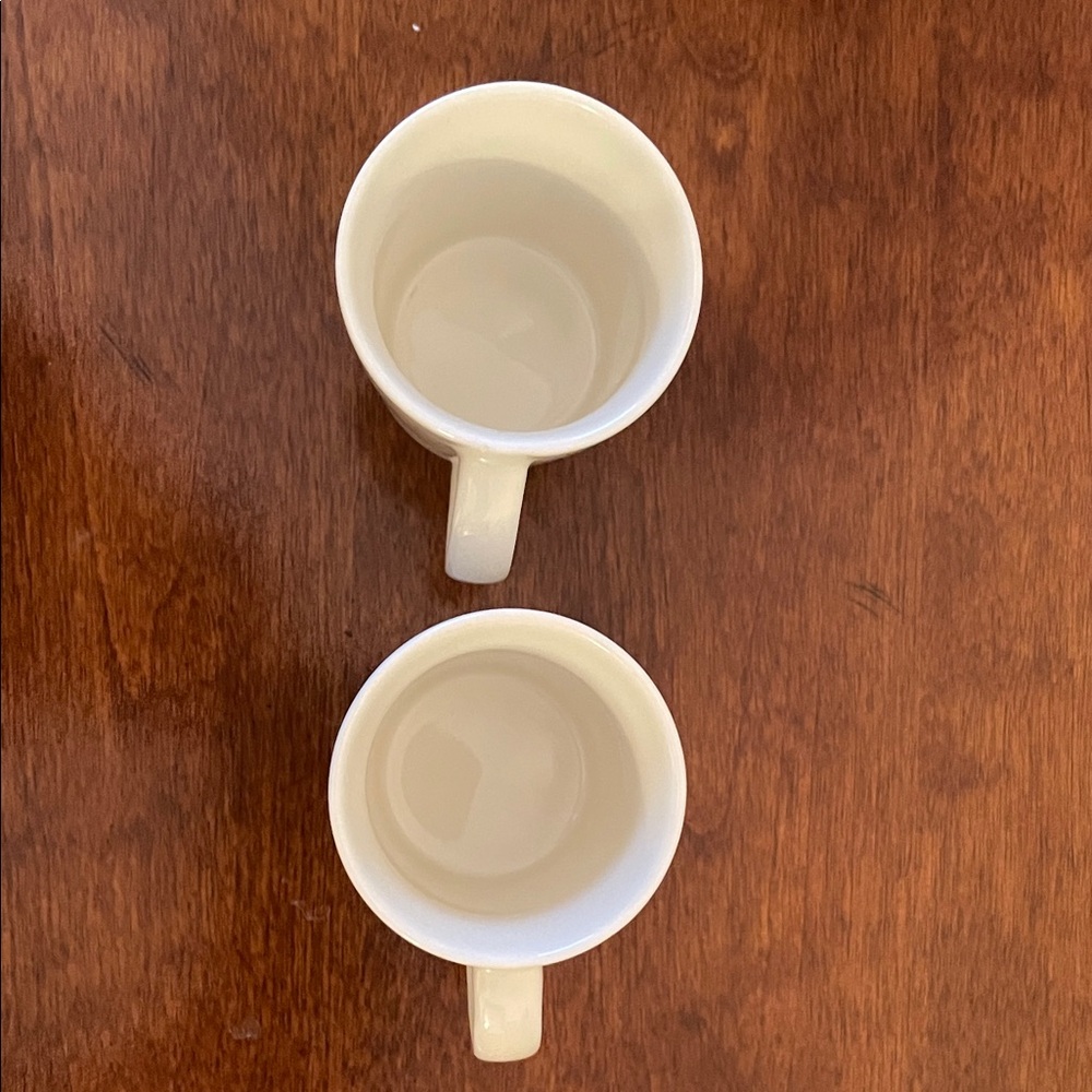 Starbucks White Ceramic Espresso Cups Set of 2 Demitasse Coffee Mugs - Picture 3 of 5